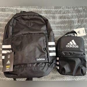 Adidas Classic 3-Stripes 5 Backpack and Santiago 3 Lunch Bag Set